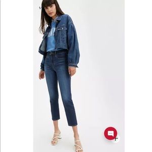 Levi’s high waist crop straight jeans, size 23